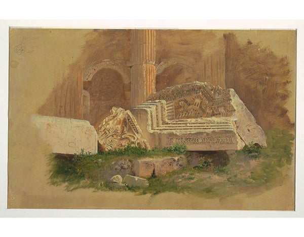 Interior of the Temple of Bacchus, Baalbek, Syria 