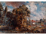 A Farmhouse near the water's edge Painting artwork preview