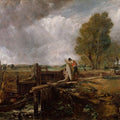 Study of a Boat Passing a Lock, c.1823 Painting by John Constable