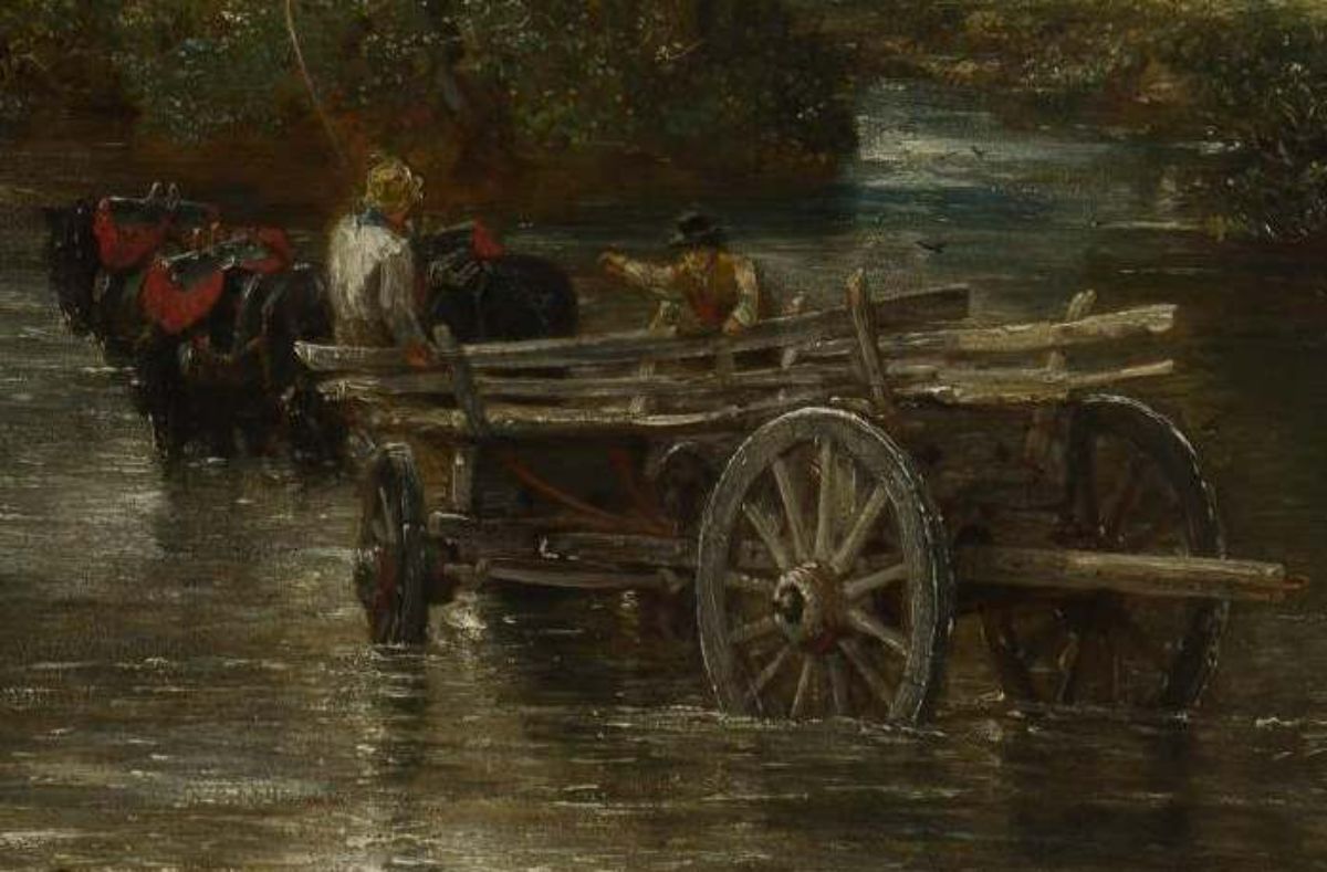The Hay Wain (detail) Painting by John Constable