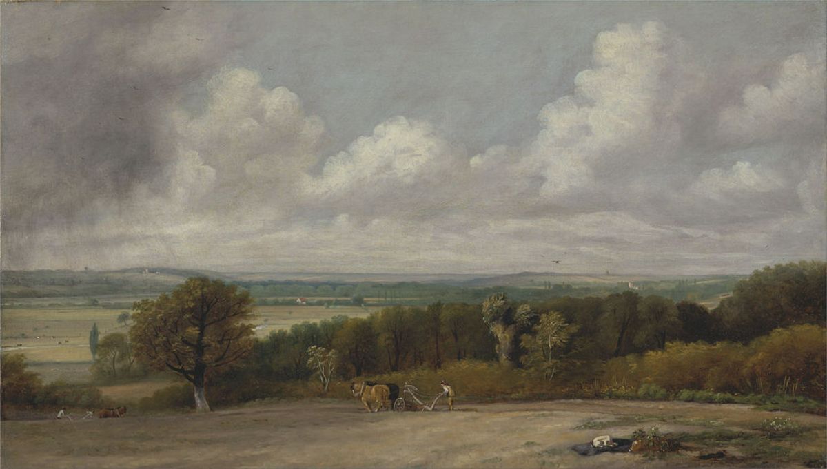 Landscape Ploughing Scene In Suffolk (A Summerland) 1814 Painting by John Constable