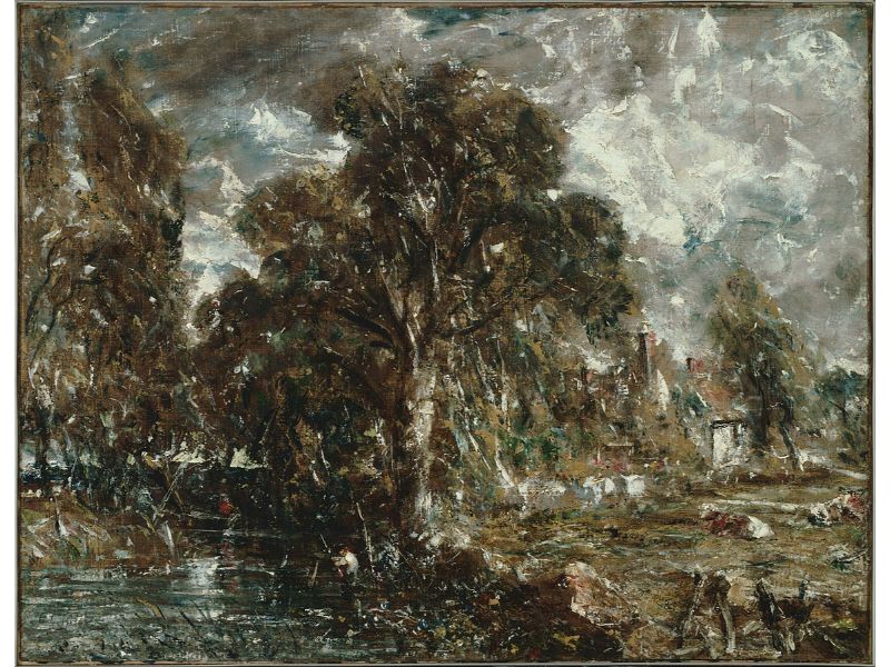 Scene on a River I Painting by John Constable