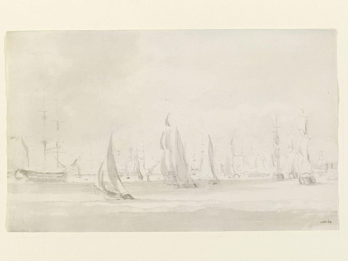 Shipping in the Thames Painting by John Constable