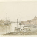 Warehouses and Shipping on the Orewell at Ipswich Painting by John Constable