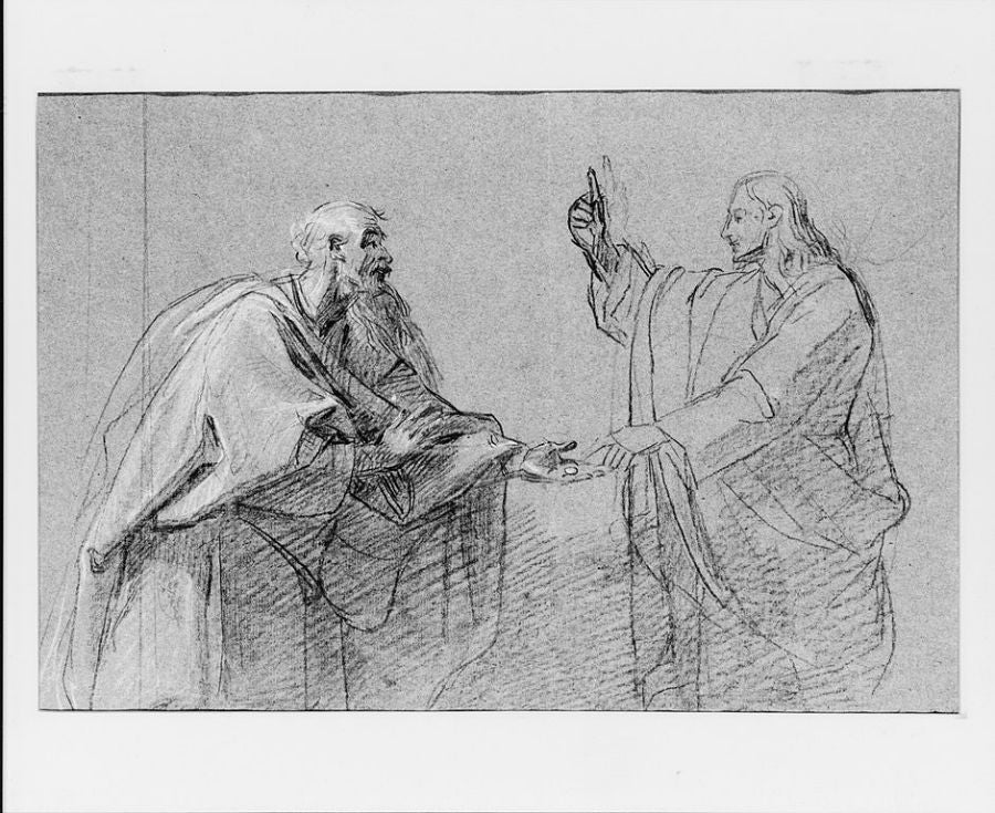 Study for "The Tribute Money" Painting by John Singleton Copley