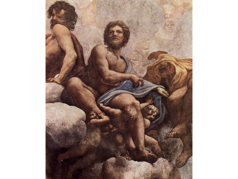 The vision of St. John in Patmos, detail, St. Philip and St. Thaddeus 