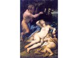 Venus and Cupid with a Satyr 1528 artwork preview