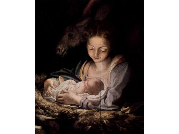 Adoration of the Shepherds (The Night), detail, Maria and child 