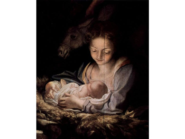 Adoration of the Shepherds (The Night), detail, Maria and child 
