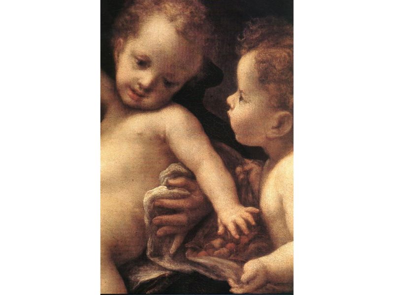 Virgin and Child with an Angel (detail) 