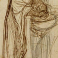 Sketch For Dante At Verona With A Preliminary Study For The Principal Figure Painting by Dante Gabriel Rossetti