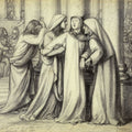 The Virgin Mary Being Comforted Painting by Dante Gabriel Rossetti
