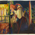 Sir Galahad at the Ruined Chapel Painting by Dante Gabriel Rossetti