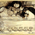 The M's at Ems Painting by Dante Gabriel Rossetti