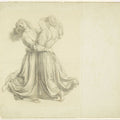 The Bower Meadow - Study Painting by Dante Gabriel Rossetti