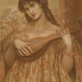 La Mandolinata Painting by Dante Gabriel Rossetti