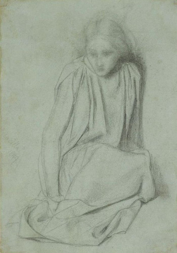 Ecce Ancilla Domini! - study Painting by Dante Gabriel Rossetti