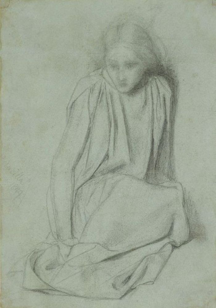Ecce Ancilla Domini! - study Painting by Dante Gabriel Rossetti