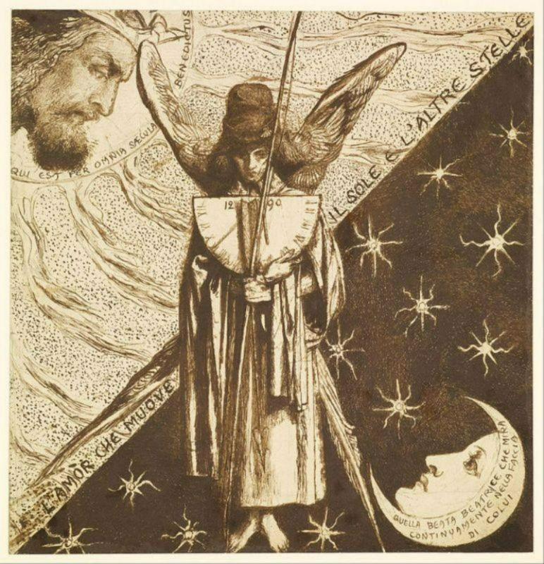 Dantis Amore Painting by Dante Gabriel Rossetti