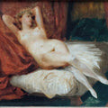 Woman with White Stockings Painting by Eugene Delacroix