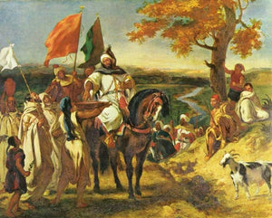Moroccan sheikh visits his trunk Painting 