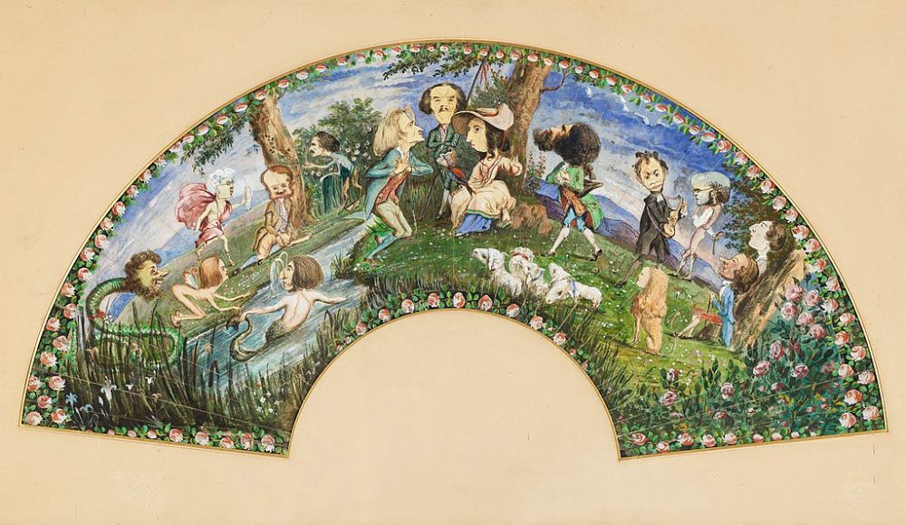 Fan with Caricatures 1838
