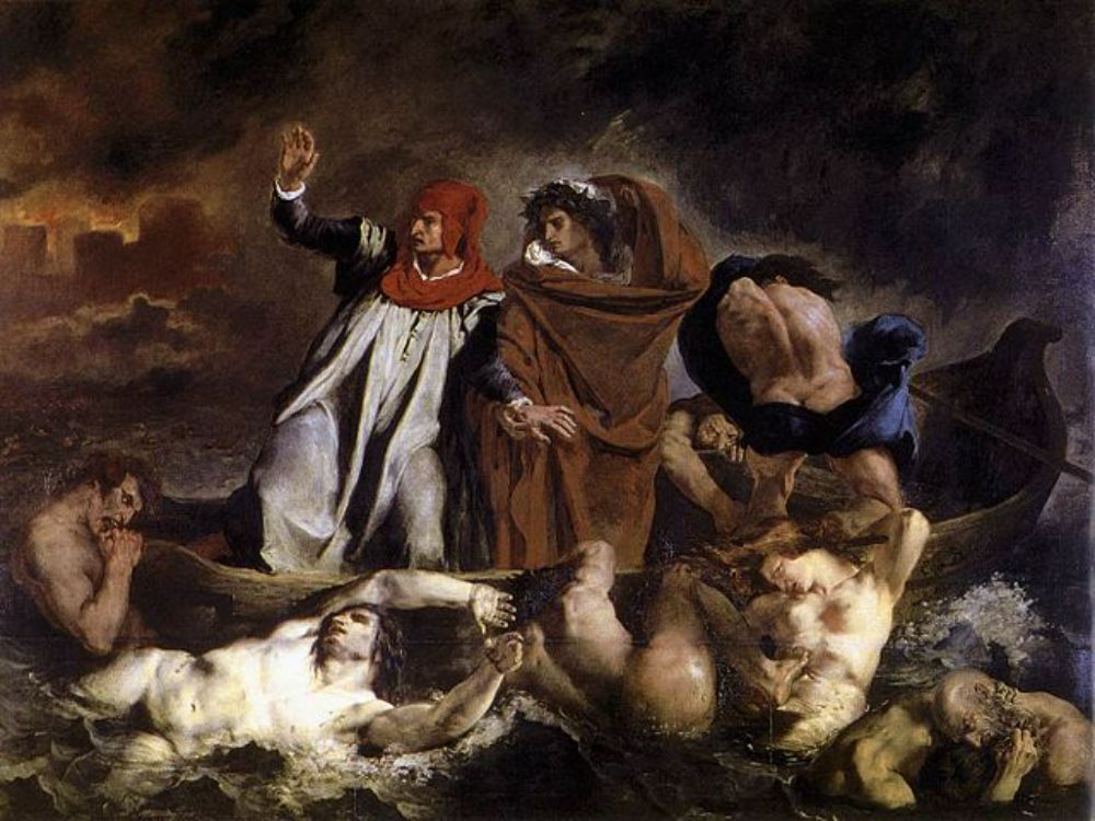 The Barque of Dante 1822 Painting 