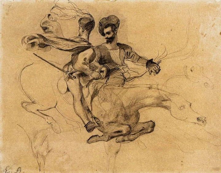 Illustration for Goethe's Faust 1825-27 Painting by Eugene Delacroix