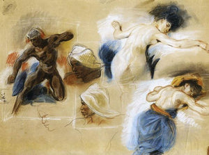 Sketch for The Death of Sardanapalus c. 1827 Painting 