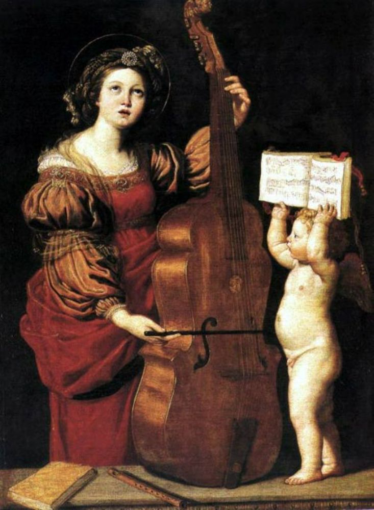 St Cecilia 1617-18 Painting by Domenico Zampieri