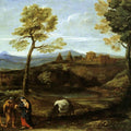 Landscape with the Flight into Egypt Painting by Domenico Zampieri