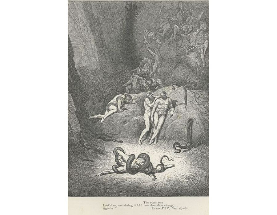 "Ah! how does thou change, Agnello!" (Canto XXV., lines 60-61) 