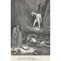 The Inferno, Canto 28, lines 116-119: By the hair It bore the sever’d member, lantern-wise Pendent in hand, which look’d at us and said, “Woe’s me!” 