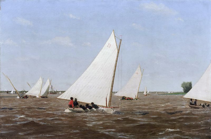 Sailboats Racing on the Delaware 