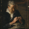 Woman Knitting 