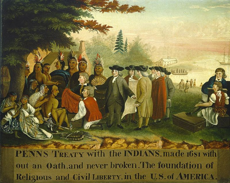 Penn's Treaty Painting by Edward Hicks