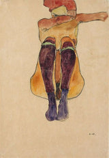 Sitzender Akt Mit Lila Strumpfen (Seated Nude With Violet Stockings) artwork preview