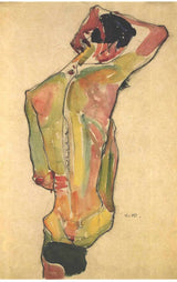 Sitzender Mannlicher Ruckenakt (Seated Male Nude, Back View) artwork preview