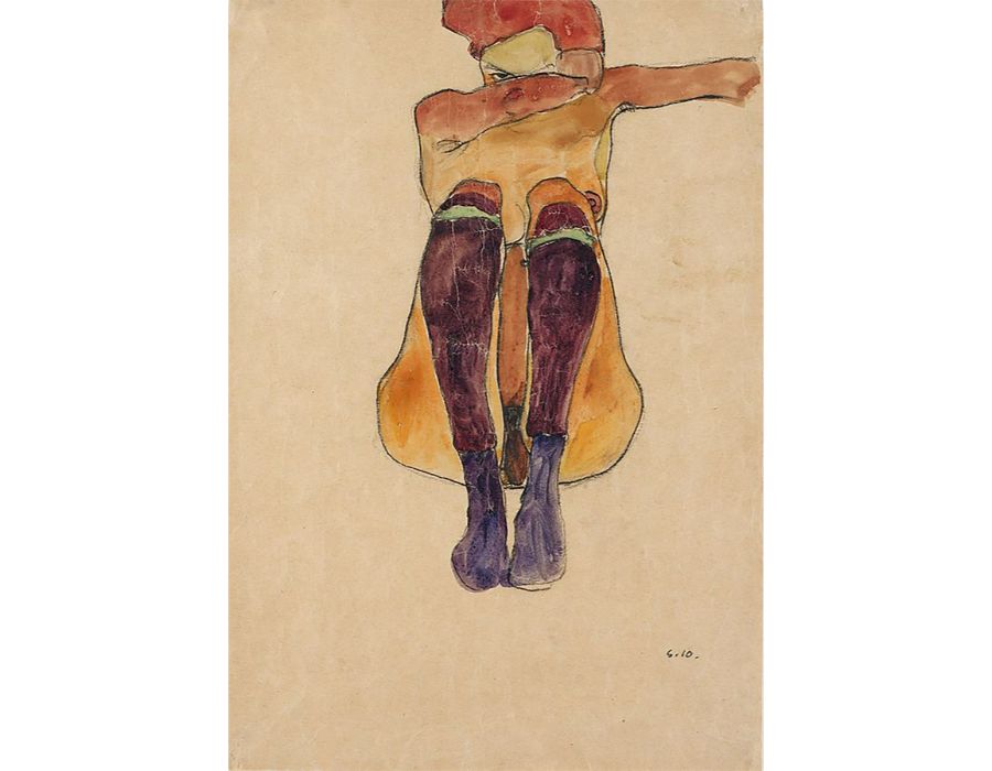 Seated nude girl 