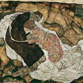 Death And The Maiden Painting  by Egon Schiele