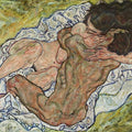 Embrace Aka Lovers II Painting by Egon Schiele