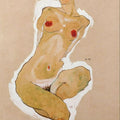 Squatting feminine act