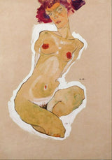 Squatting feminine act artwork preview