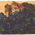 Deuring Castle, Bregenz Painting by Egon Schiele