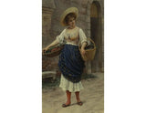 Young Beauty with Fruit Basket 1900 artwork preview