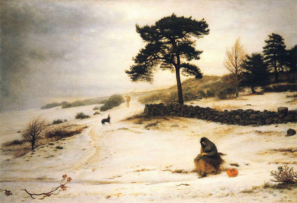 Blow, Blow Thou Winter Wind Painting by John Everett Millais
