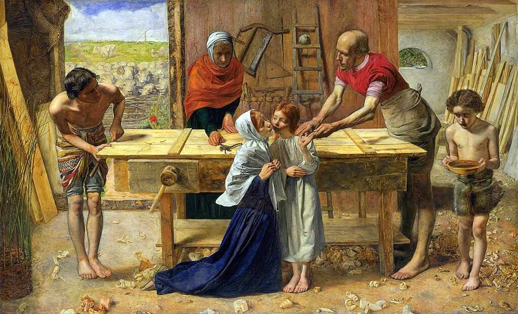 Christ in the House of His Parents (or The Carpenter's Shop) Painting by John Everett Millais