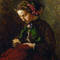Effie with Foxgloves in Her Hair Painting by John Everett Millais