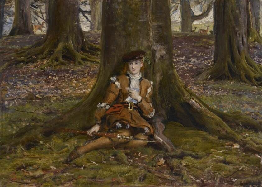 Rosalind in the Forest Painting by John Everett Millais