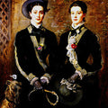 Twins (Grace and Kate Hoare) Painting by John Everett Millais